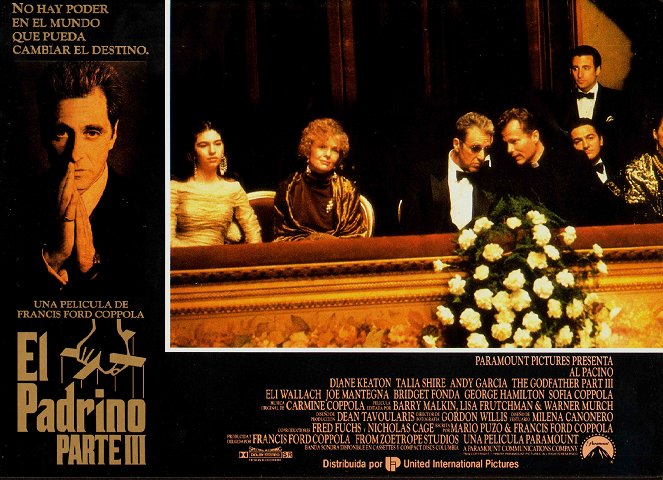 Ojciec chrzestny III - Lobby karty - Sofia Coppola, Diane Keaton, Al Pacino, John Savage, Andy Garcia