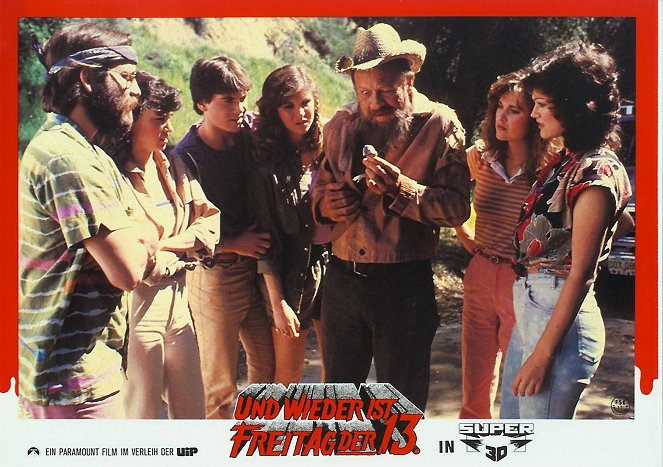 Friday the 13th Part III - Lobbykaarten - David Katims, Catherine Parks, Jeffrey Rogers, Tracie Savage, David Wiley, Dana Kimmell, Rachel Howard