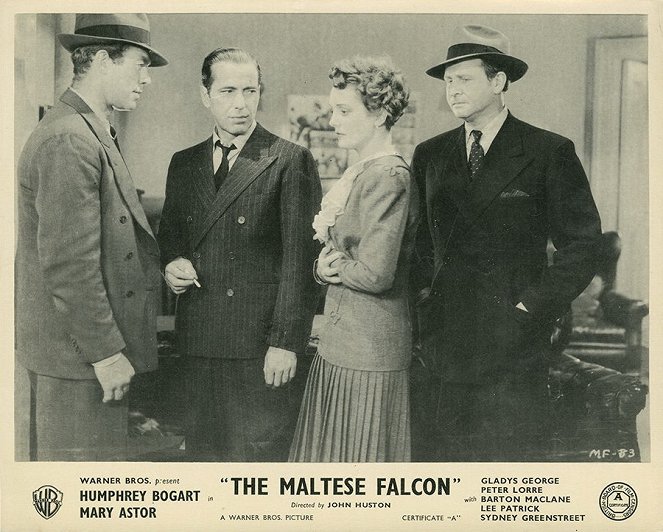 The Maltese Falcon - Lobby Cards - Ward Bond, Humphrey Bogart, Mary Astor, Barton MacLane