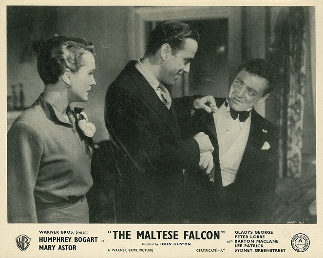 Le Faucon maltais - Cartes de lobby - Mary Astor, Humphrey Bogart, Peter Lorre