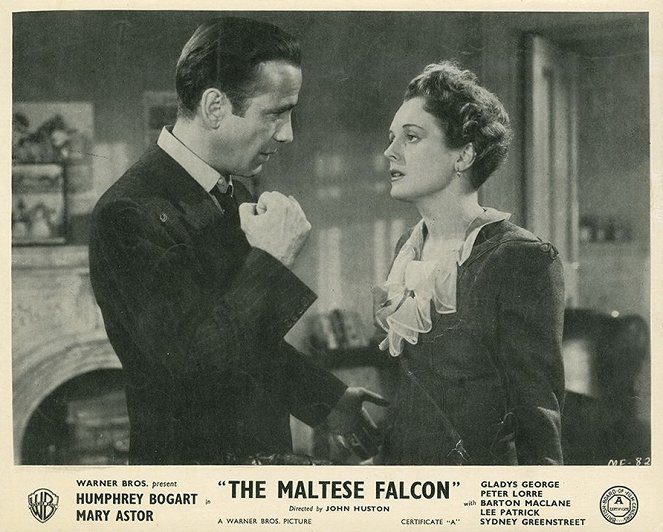 Le Faucon maltais - Cartes de lobby - Humphrey Bogart, Mary Astor
