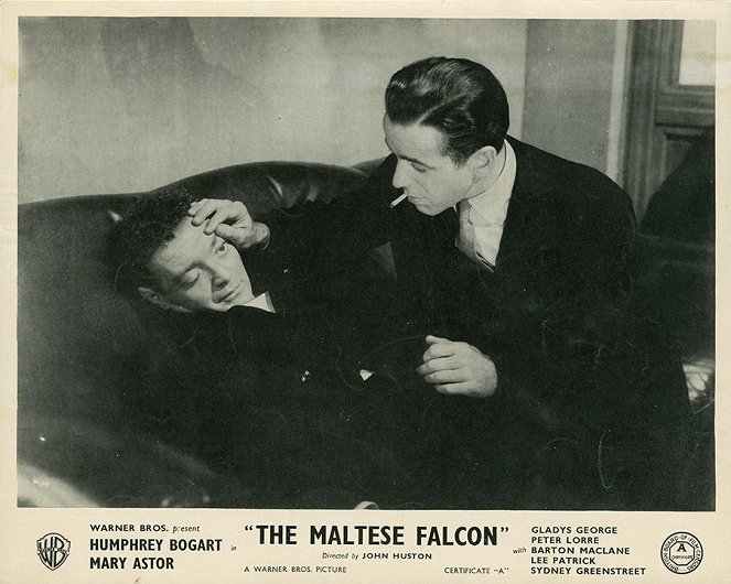 Die Spur des Falken - Lobbykarten - Peter Lorre, Humphrey Bogart