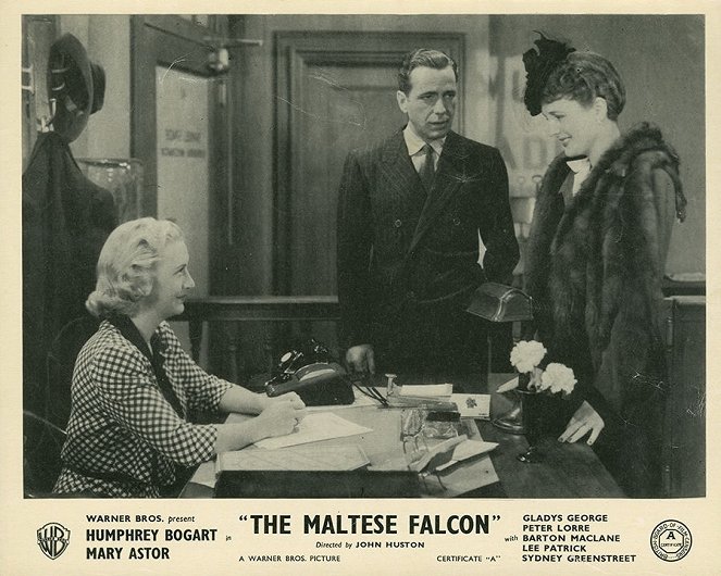 The Maltese Falcon - Lobbykaarten - Lee Patrick, Humphrey Bogart, Mary Astor