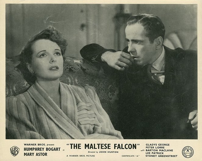 The Maltese Falcon - Lobbykaarten - Mary Astor, Humphrey Bogart