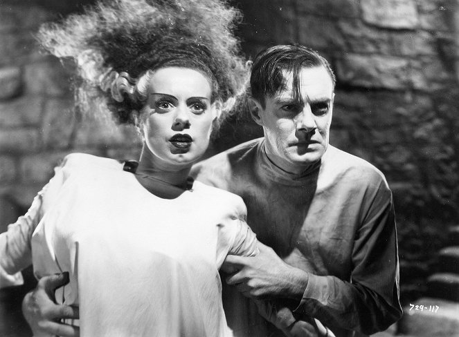 Frankenstein menyasszonya - Filmfotók - Elsa Lanchester, Colin Clive