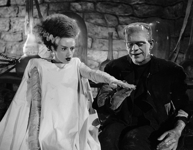 Frankensteins Braut - Filmfotos - Elsa Lanchester, Boris Karloff