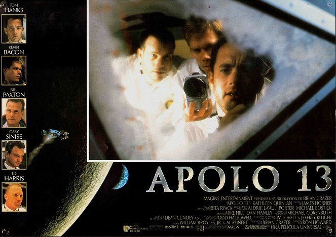 Apollo 13 - Cartões lobby - Bill Paxton, Kevin Bacon, Tom Hanks