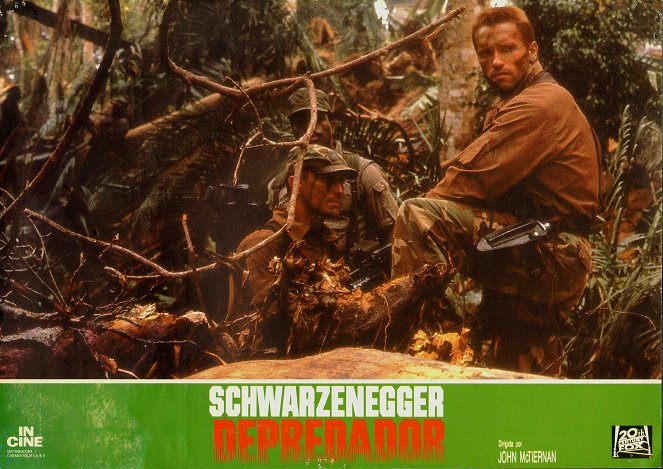 O Predador - Cartões lobby - Arnold Schwarzenegger