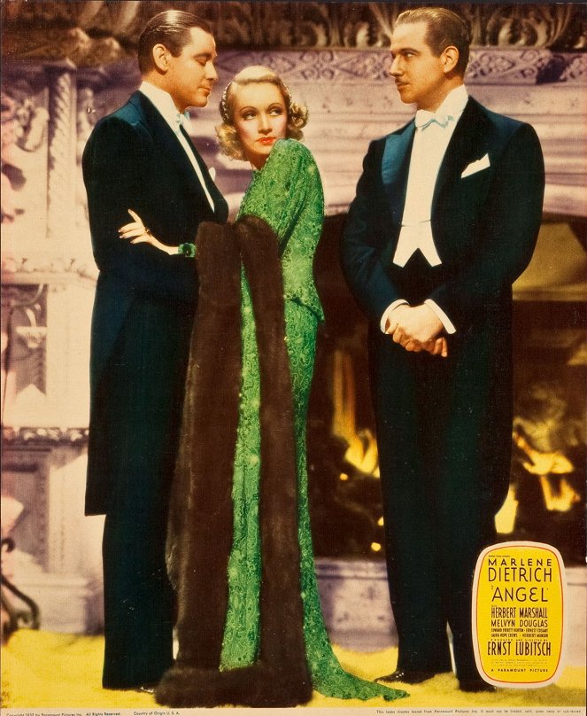 Ángel - Fotocromos - Herbert Marshall, Marlene Dietrich, Melvyn Douglas