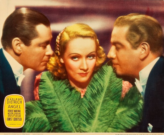 Ange - Cartes de lobby - Herbert Marshall, Marlene Dietrich, Melvyn Douglas