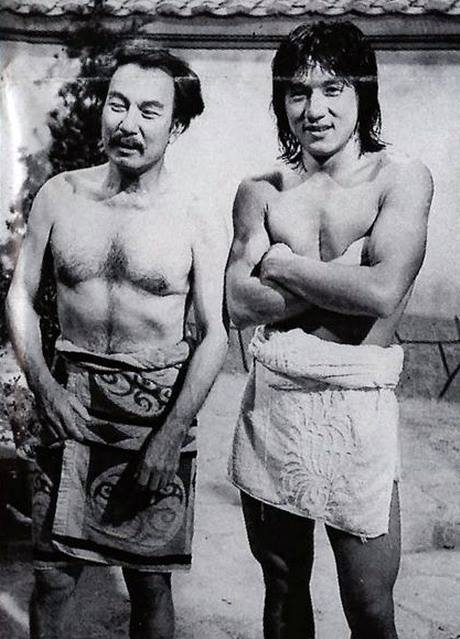 O Duelo dos Grandes Lutadores - De filmagens - Kien Shih, Jackie Chan