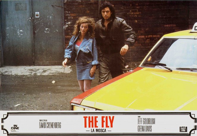Die Fliege - Lobbykarten - Joy Boushel, Jeff Goldblum