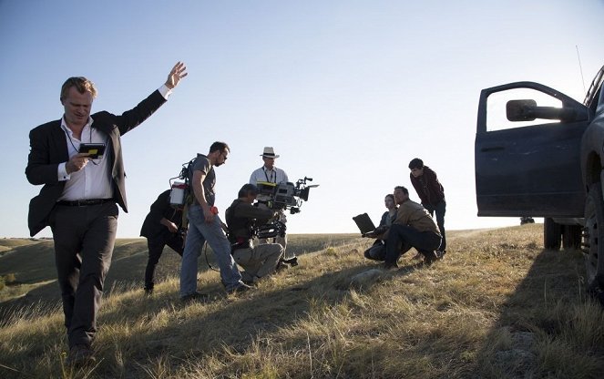 Interstellar - Van de set - Christopher Nolan, Mackenzie Foy, Matthew McConaughey, Timothée Chalamet