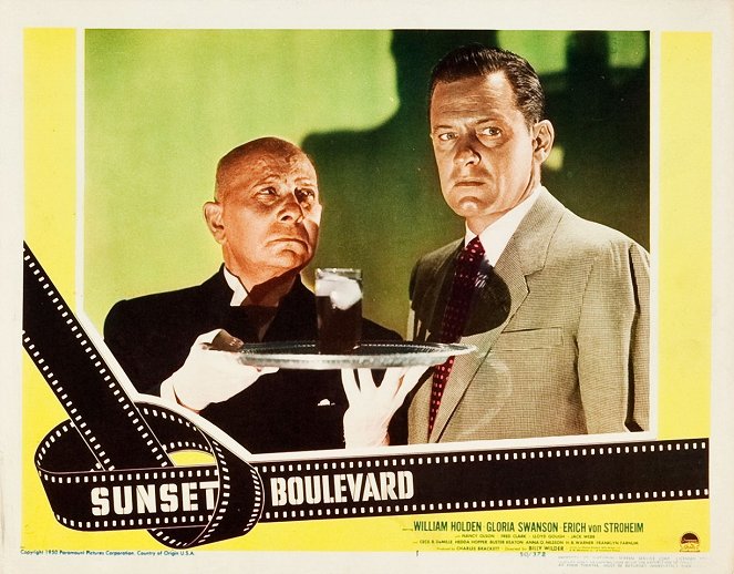 Bulwar zachodzącego słońca - Lobby karty - Erich von Stroheim, William Holden