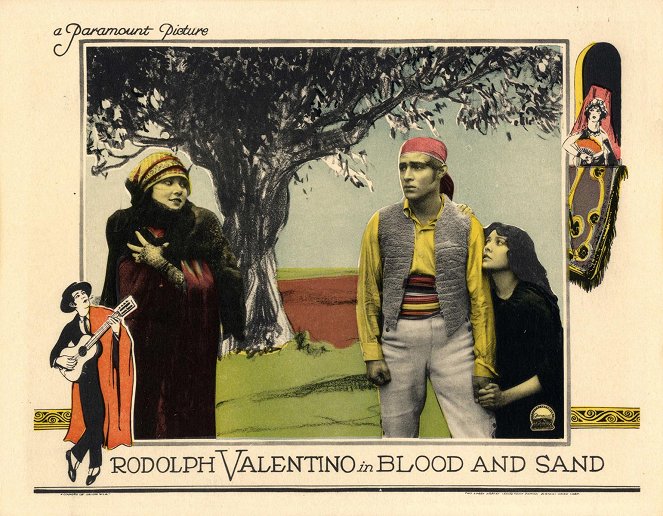 Blood and Sand - Lobbykarten - Nita Naldi, Rudolph Valentino, Lila Lee