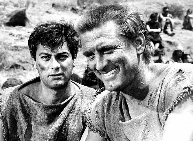 Spartacus - Dreharbeiten - Bernard Herschel Schwartz, Kirk Douglas
