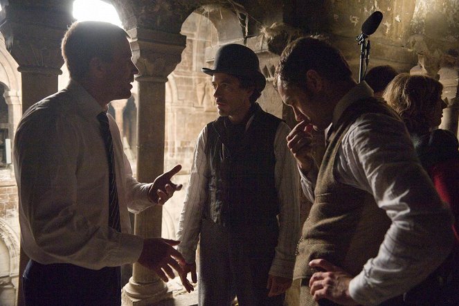 Sherlock Holmes - Z natáčení - Robert Downey Jr., Jude Law