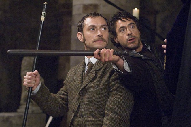 Sherlock Holmes - Do filme - Jude Law, Robert Downey Jr.
