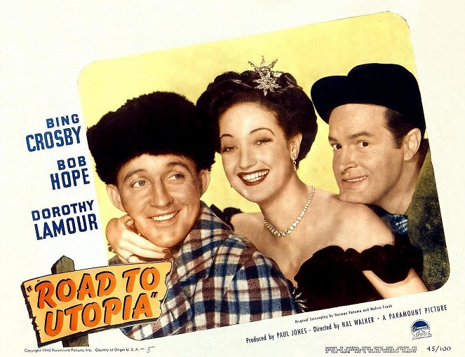 Droga do Utopii - Lobby karty - Bing Crosby, Dorothy Lamour, Bob Hope