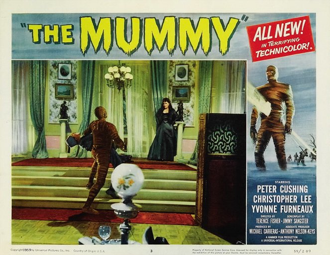 The Mummy - Lobby Cards - Christopher Lee, Yvonne Furneaux