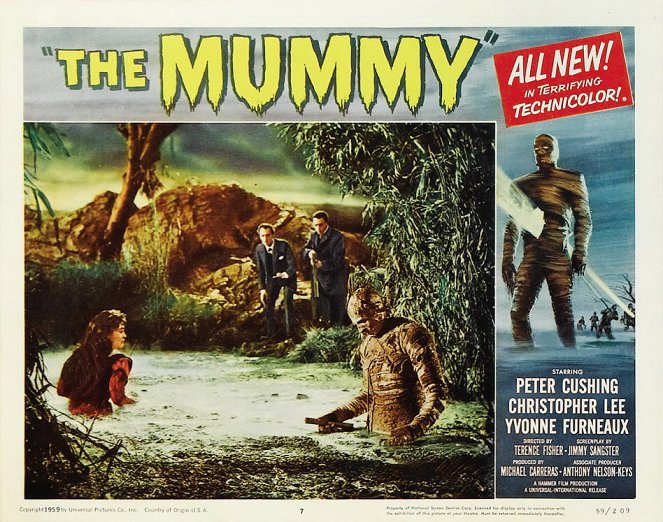 The Mummy - Lobby Cards - Yvonne Furneaux, Peter Cushing, Christopher Lee