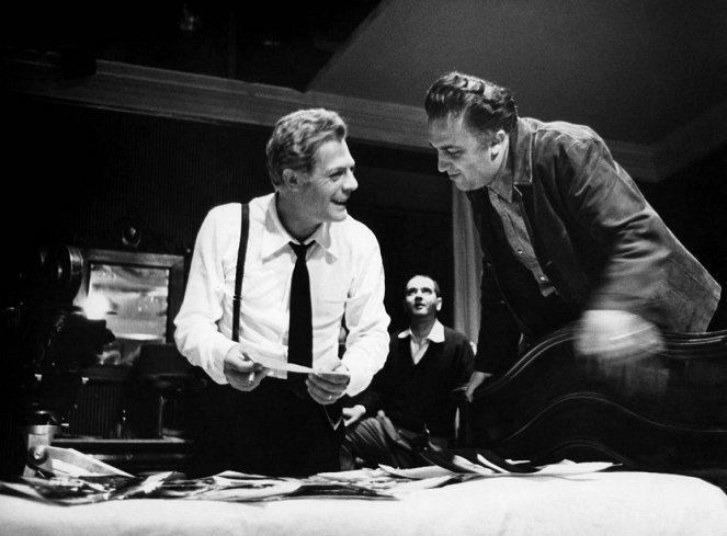 Huit et demi - Tournage - Marcello Mastroianni, Federico Fellini