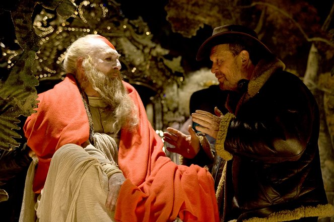 O Homem que Queria Enganar o Diabo - De filmagens - Christopher Plummer, Terry Gilliam