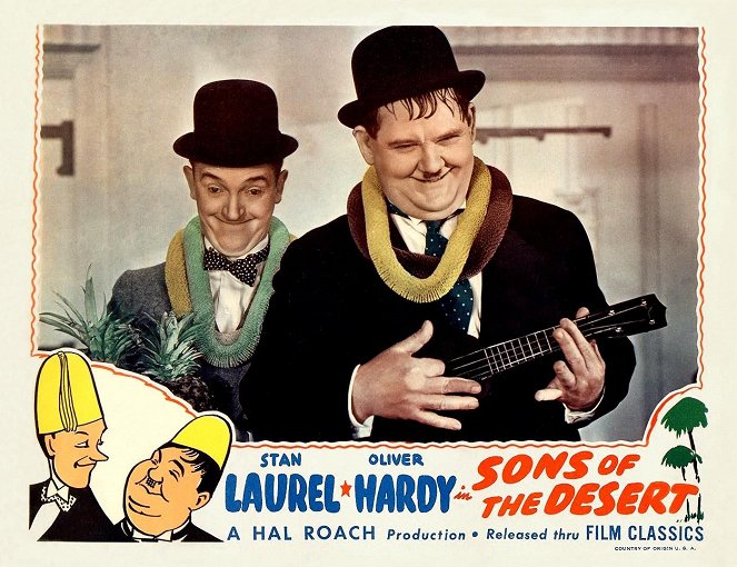 Die Wüstensöhne - Lobbykarten - Stan Laurel, Oliver Hardy