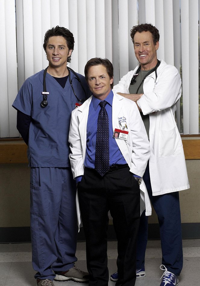 Scrubs - Promoción - Zach Braff, Michael J. Fox, John C. McGinley