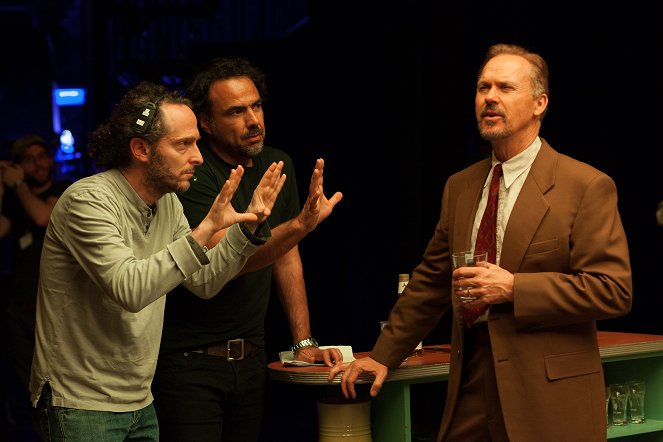 Birdman - Van de set - Emmanuel Lubezki, Alejandro González Iñárritu, Michael Keaton