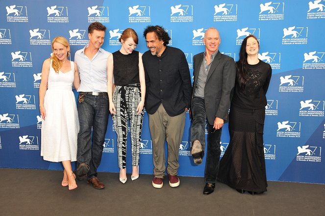 Birdman - Z akcií - Amy Ryan, Edward Norton, Emma Stone, Alejandro González Iñárritu, Michael Keaton, Andrea Riseborough
