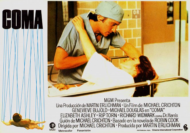 Coma - Lobby karty - Michael Douglas, Geneviève Bujold