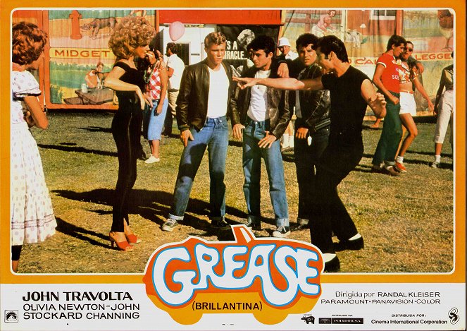 Grease - Lobbykarten - Olivia Newton-John, Kelly Ward, Barry Pearl, Michael Tucci, John Travolta