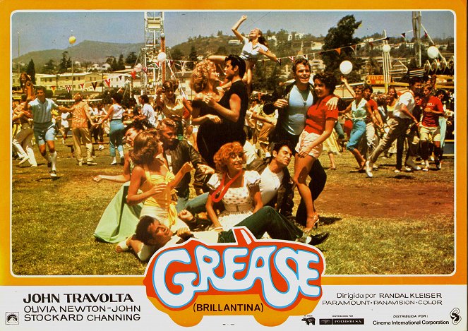 Grease - Lobbykarten - Jamie Donnelly, Dinah Manoff, Michael Tucci, Olivia Newton-John, John Travolta, Didi Conn, Barry Pearl, Jeff Conaway, Stockard Channing