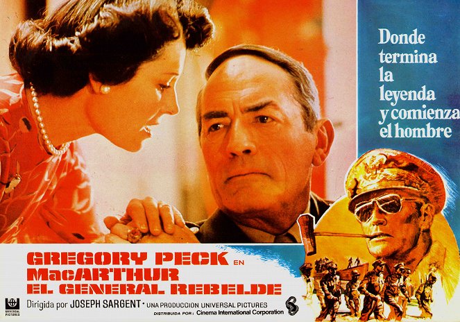 MacArthur - Held des Pazifik - Lobbykarten - Gregory Peck