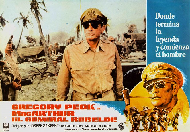 MacArthur - Held des Pazifik - Lobbykarten - Gregory Peck