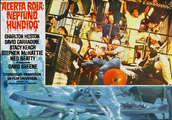 S.O.S. - Submarino Nuclear - Cartões lobby - Charlton Heston