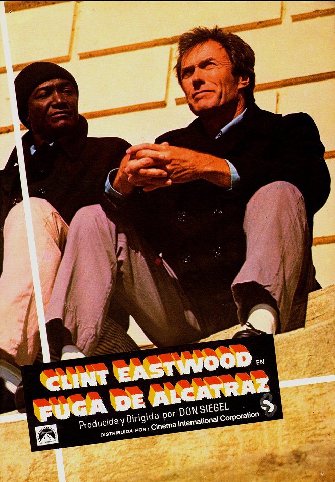 L'Evadé d'Alcatraz - Cartes de lobby - Paul Benjamin, Clint Eastwood