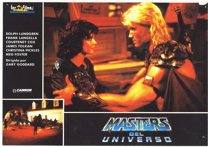 Masters of the Universe - Lobby Cards - Courteney Cox, Dolph Lundgren