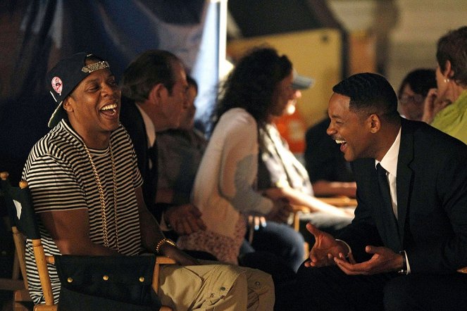 Homens de Negro 3 - De filmagens - Jay-Z, Will Smith