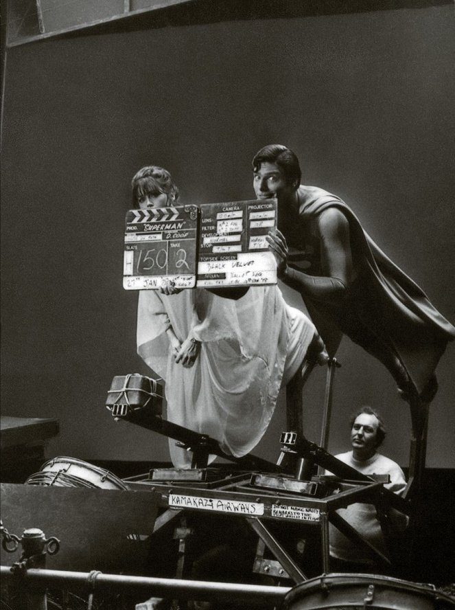 Superman - Dreharbeiten - Margot Kidder, Christopher Reeve