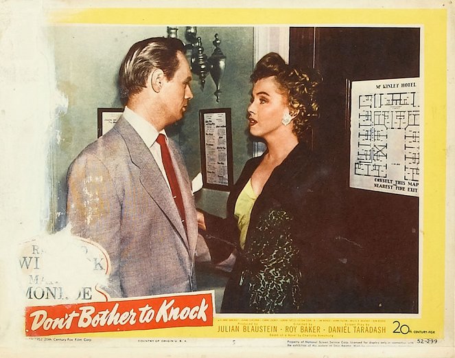 Don't Bother to Knock - Vitrinfotók - Richard Widmark, Marilyn Monroe