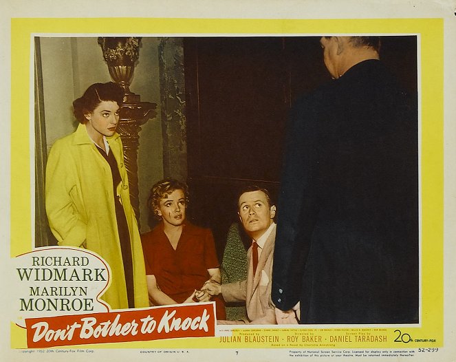 Don't Bother to Knock - Lobbykaarten - Anne Bancroft, Marilyn Monroe, Richard Widmark