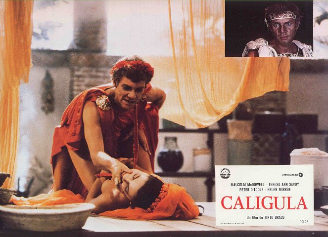 Calígula - Cartões lobby - Malcolm McDowell, Mirella D'Angelo