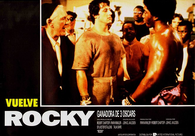 Rocky - Cartes de lobby - Burgess Meredith, Sylvester Stallone, Stan Shaw