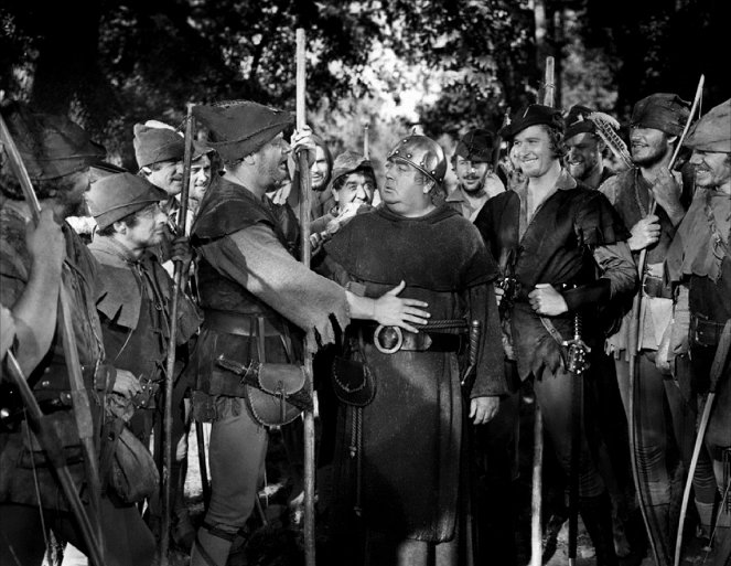 Robin Hood, König der Vagabunden - Filmfotos - Alan Hale, Eugene Pallette, Errol Flynn