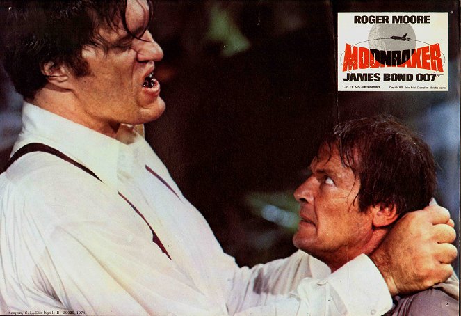James Bond - Moonraker - streng geheim - Lobbykarten - Richard Kiel, Roger Moore