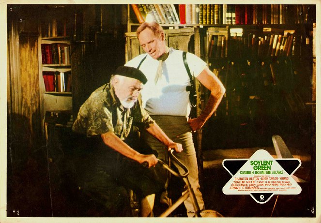 Het geheim van de Soylent Green - Lobbykaarten - Edward G. Robinson, Charlton Heston