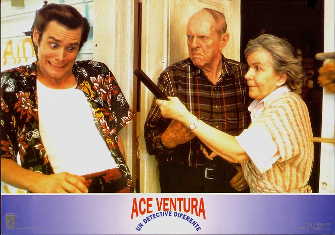 Ace Ventura - Detective Animal - Cartões lobby - Jim Carrey, Alice Drummond