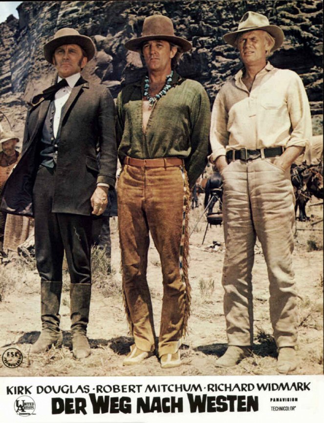 The Way West - Lobby Cards - Kirk Douglas, Robert Mitchum, Richard Widmark